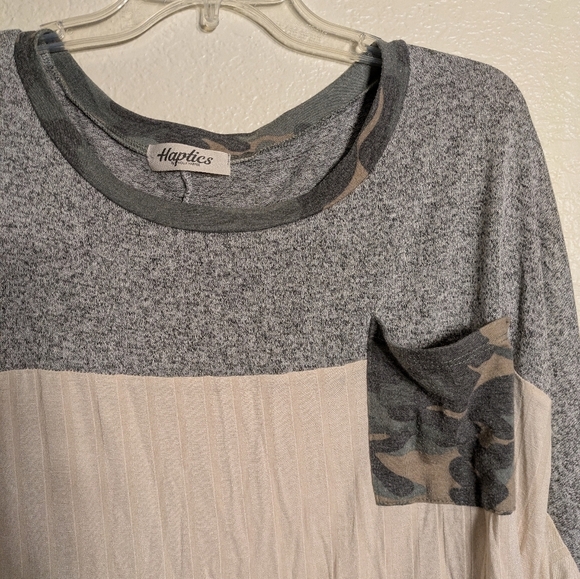 Haptics By Holly Harper Gray and Cream Women's Top Pre-owned Size 2xl - Picture 6 of 7